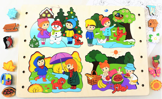 Kahetasandiline pusle mosaiik “Neli aastaaega“