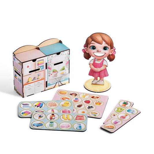 Puidust sorteerimismäng "Söödav–mitte söödav“