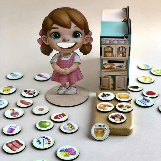 Puidust sorteerimismäng "Söödav–mitte söödav“