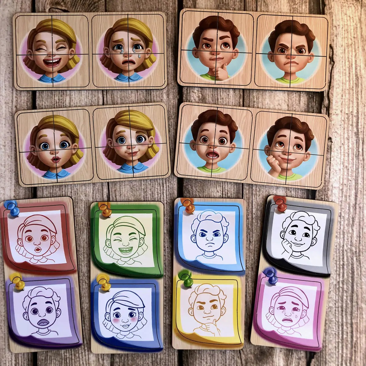 Деревянный пазл-сортер "Эмоции"