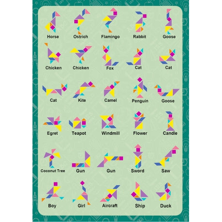Lauamäng Tangram magnetklotsid