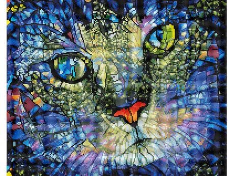 Teemantmosaiik - Vitraaž kass40x50