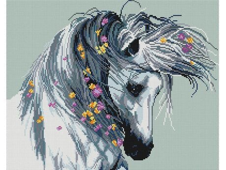 Алмазная мозаика-Лошади 40x50