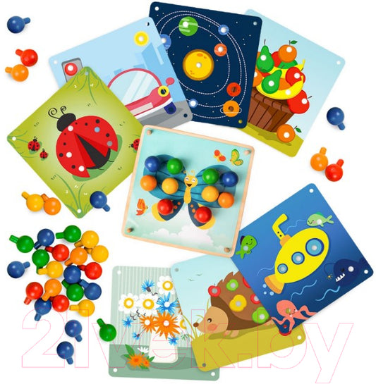 Puiduist arendav sorteerimismäng mosaiik (Vene keeles)