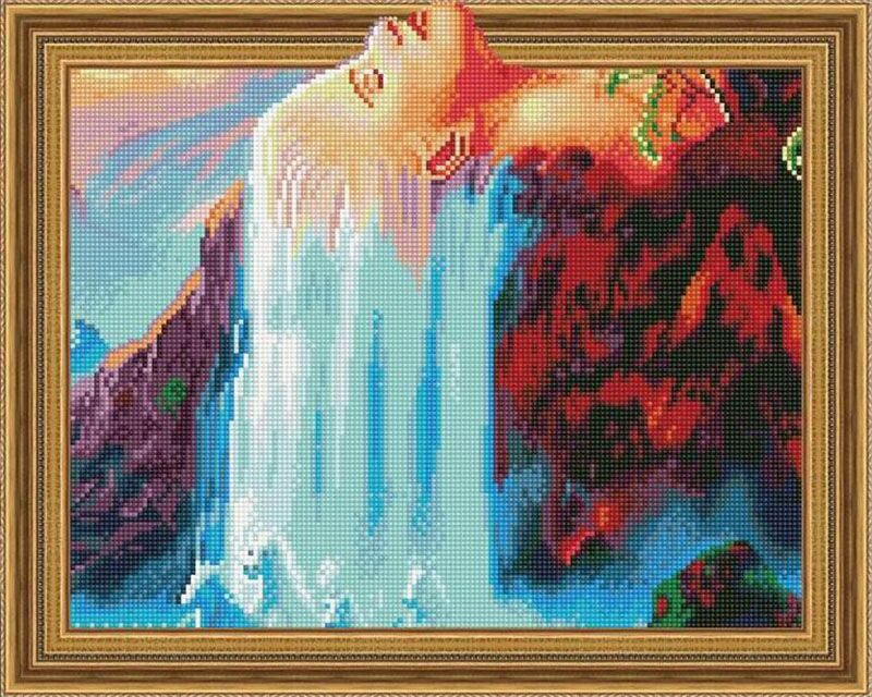 5D Алмазная мозаика - Водопад 40x50
