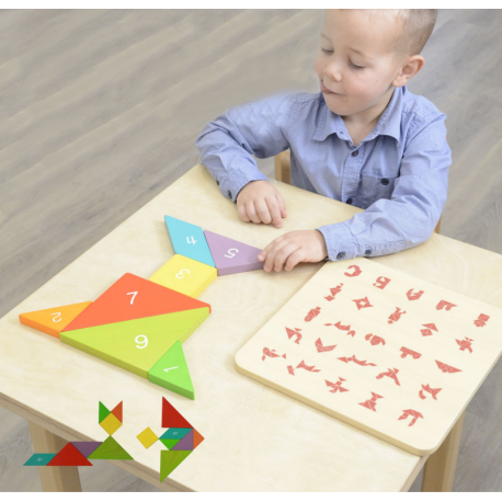 Arendav Mäng Puidust - Tangram Suur