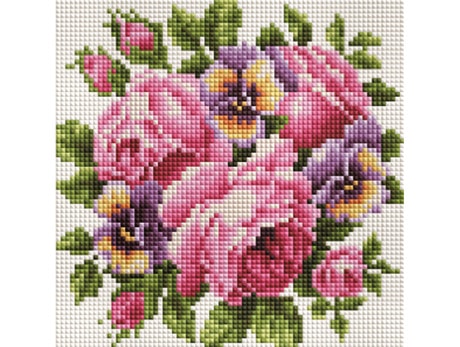 Алмазная мозаика - Цветы 20x20
