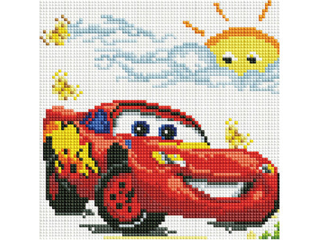 Teemantmosaiik - Auto McQueen 20x20