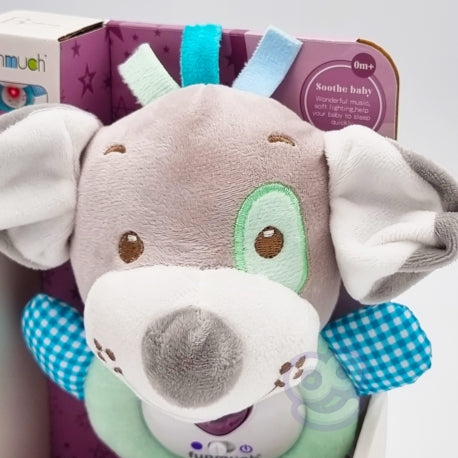 Interaktiivne rahustav pehme mänguasi - Valgus- ja heliefektiga