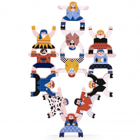 Puidust tasakaalumäng ülesannetega - Tsirkus