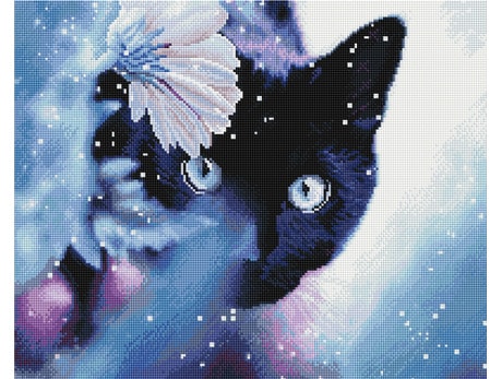 Алмазная мозаика - Чёрная кошка 40x50
