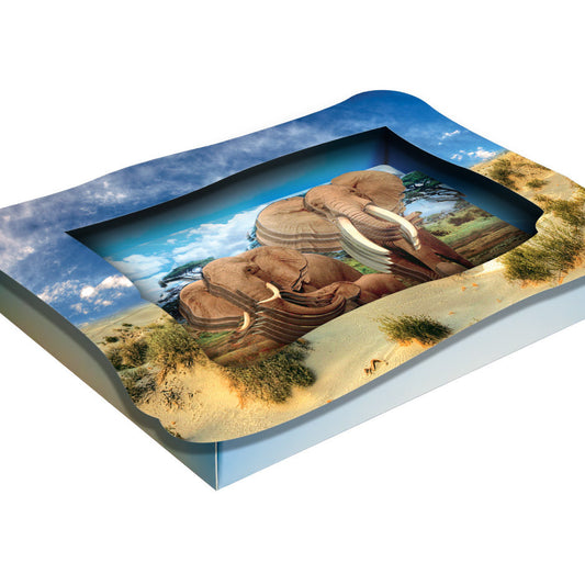 Vizzle Käsitoo komplekt 3D Pilt - "Elevandid" (Vene keeles)