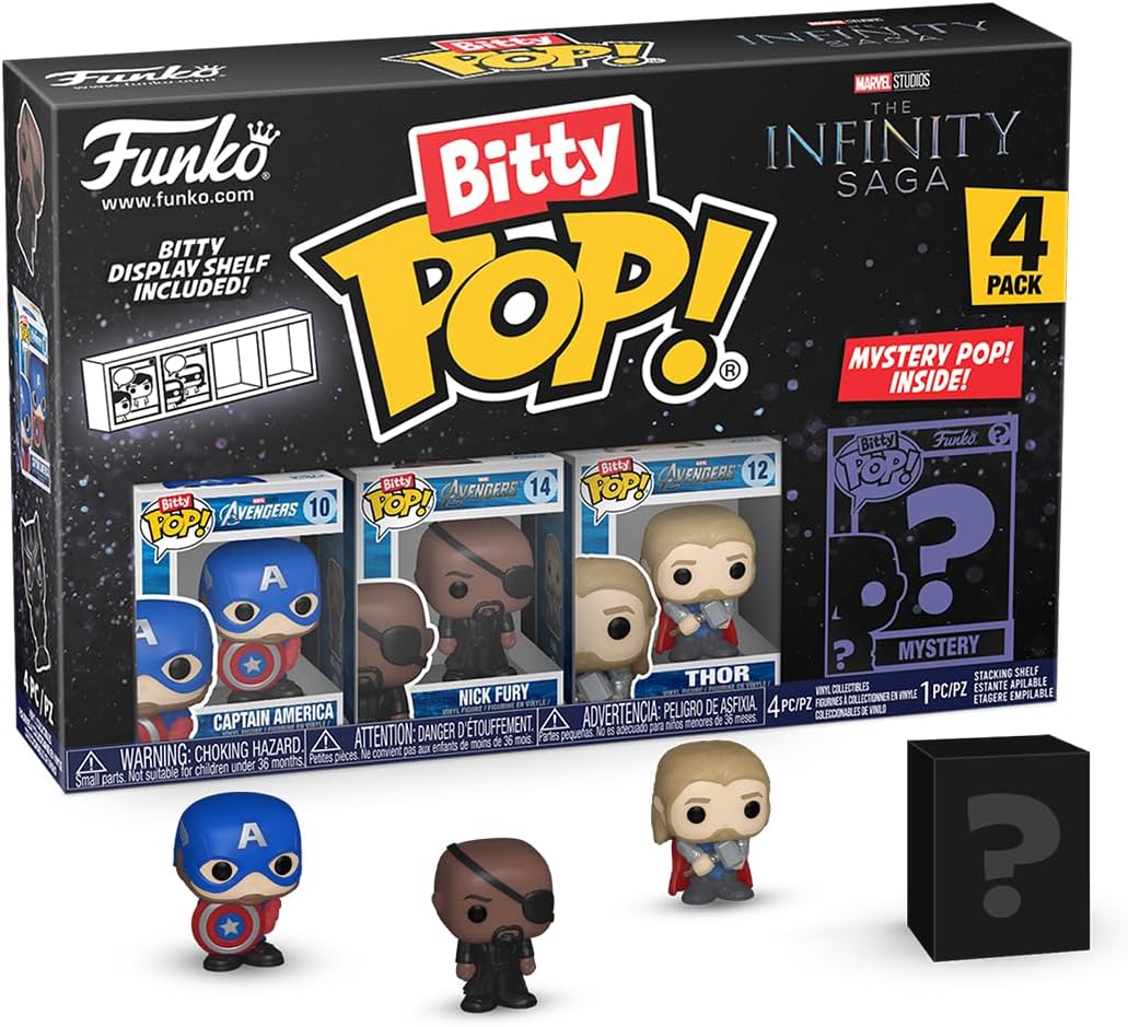 Komplekt  Mini vinüülfiguurid Funko Bitty POP! Captain America  4tk