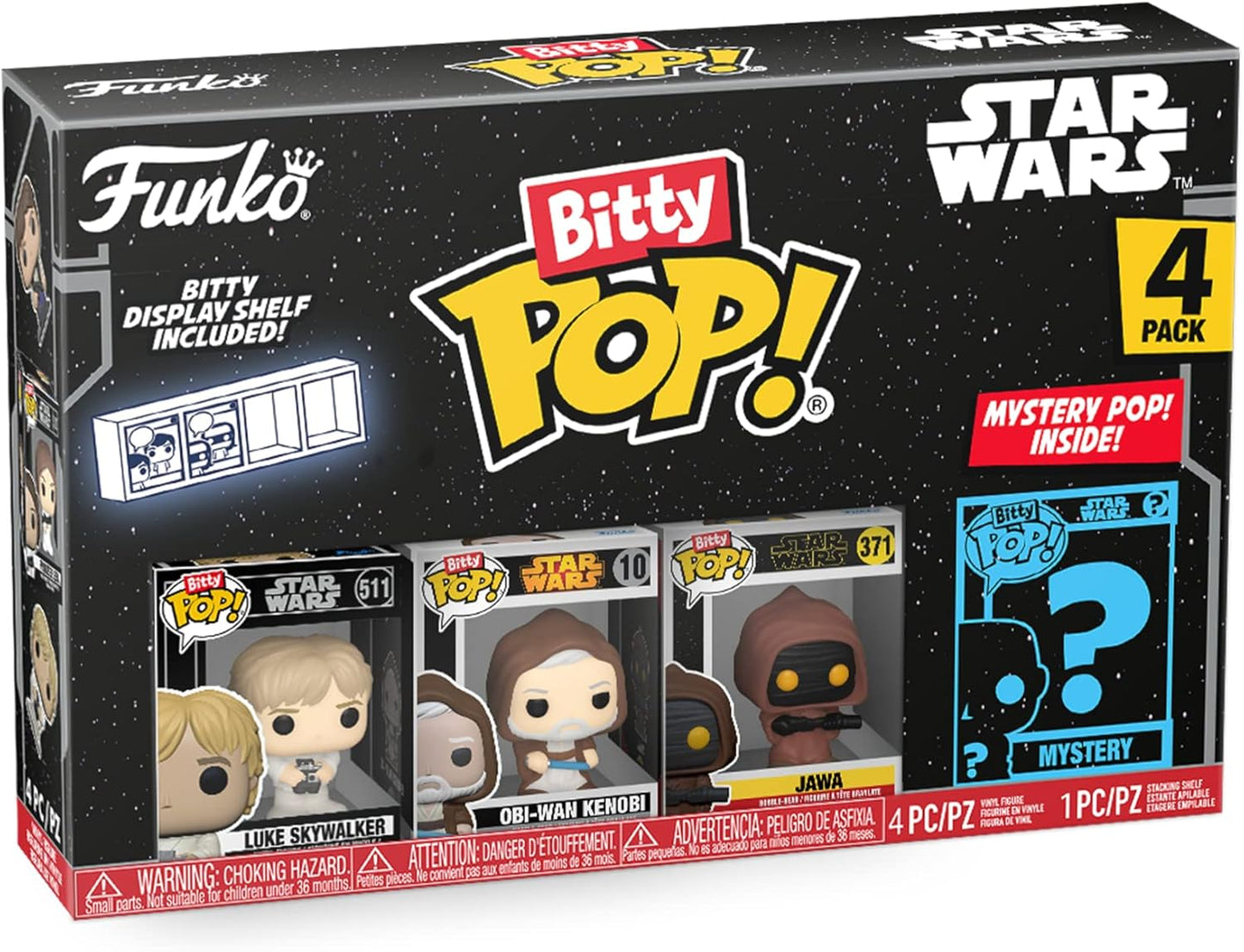Komplekt Mini vinüülfiguurid Funko Bitty POP! Star Wars Luke  4tk
