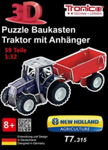 3D pusle "New Holland T7.315 traktor ja haagis"