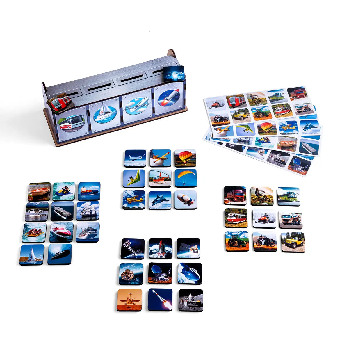 Transpordi sorteermismäng lastele - puidust õpikomplekt