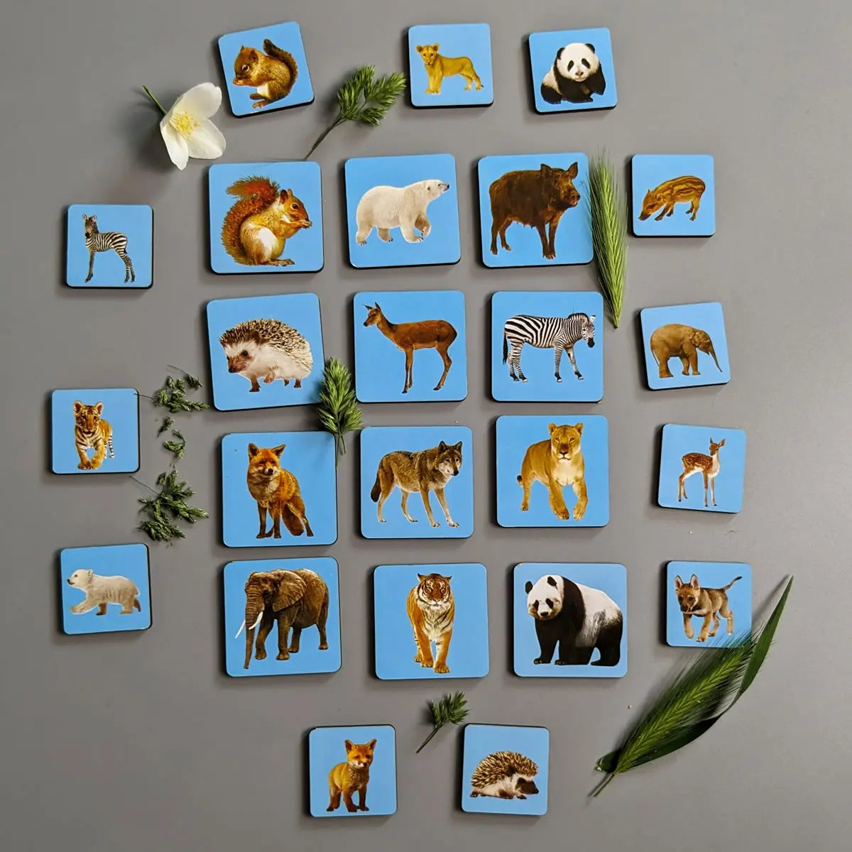 Puidust pusle-sorter "Ema ja poeg" - Metsloomad