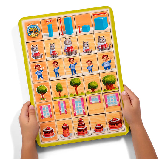 Puidust pusle sorterimismäng "Määra suurused“