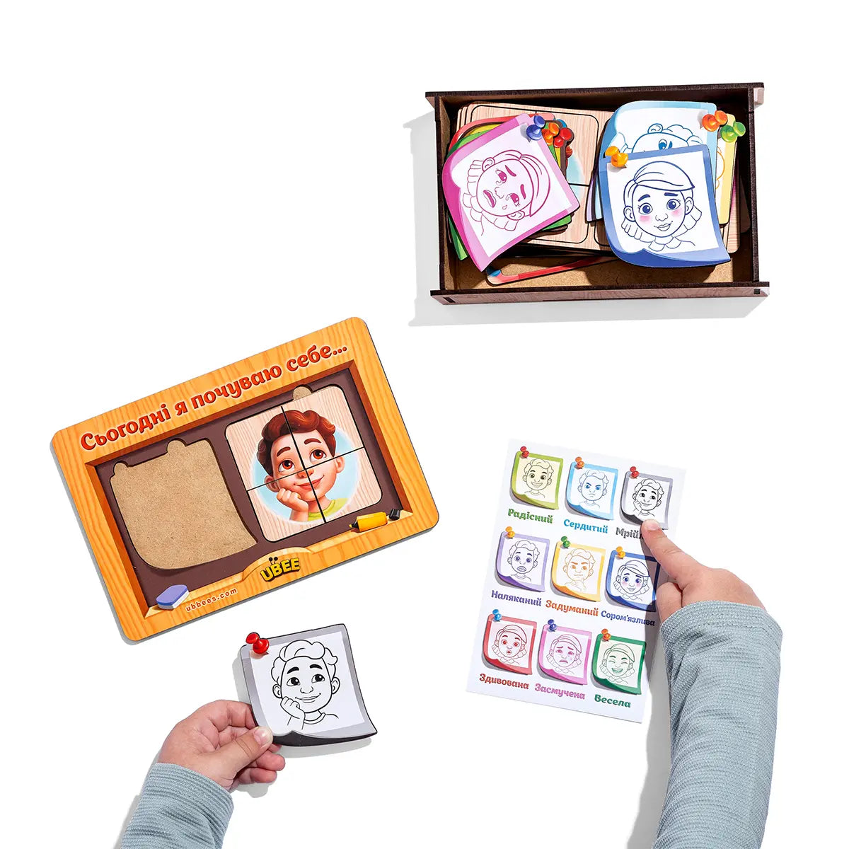 Деревянный пазл-сортер "Эмоции"