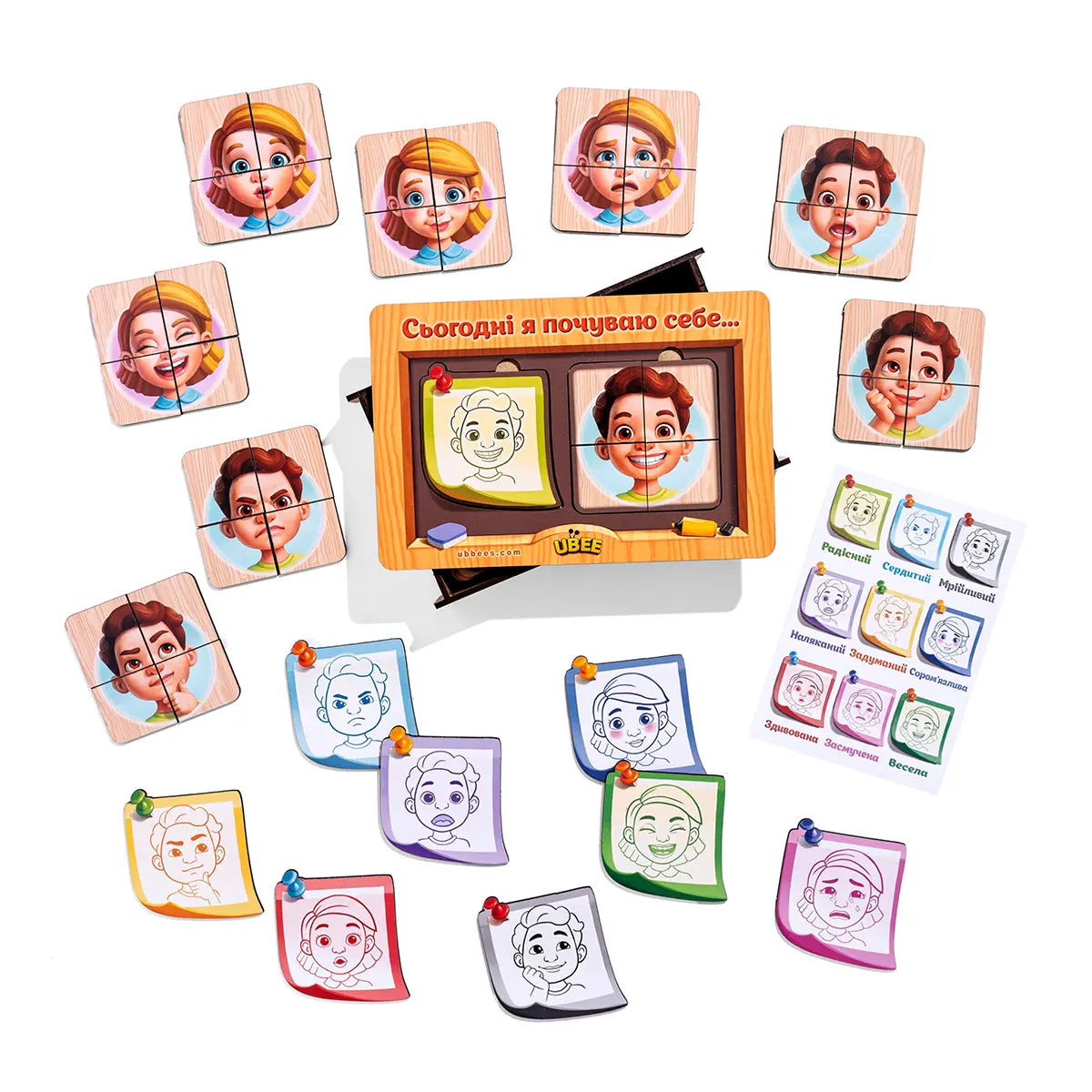 Деревянный пазл-сортер "Эмоции"
