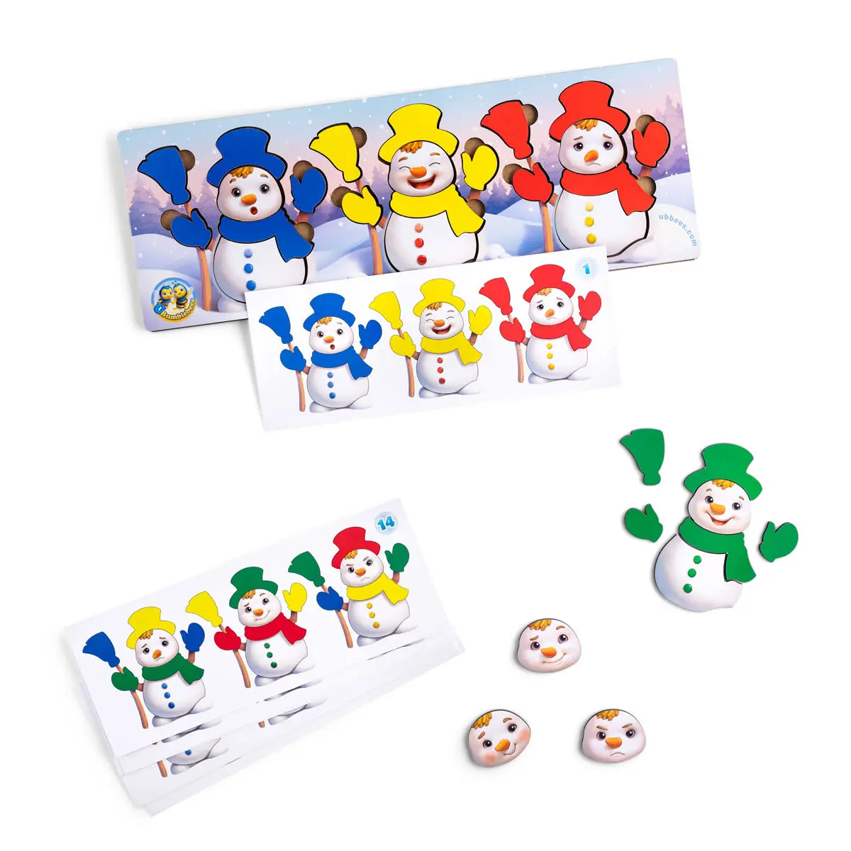 Puidust arendav mäng "Lõbusad lumememmed“