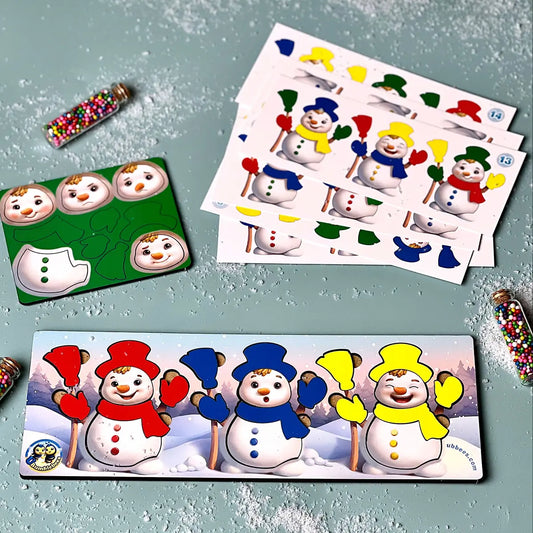 Puidust arendav mäng "Lõbusad lumememmed“