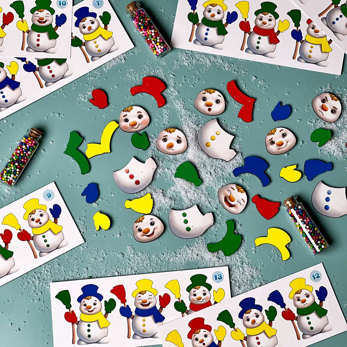 Puidust arendav mäng "Lõbusad lumememmed“