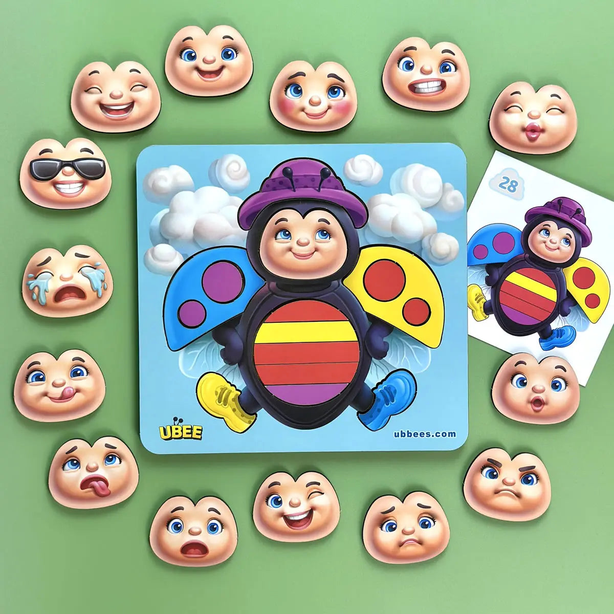 Пазл с карточками "Солнышко, эмоции и цвета" 