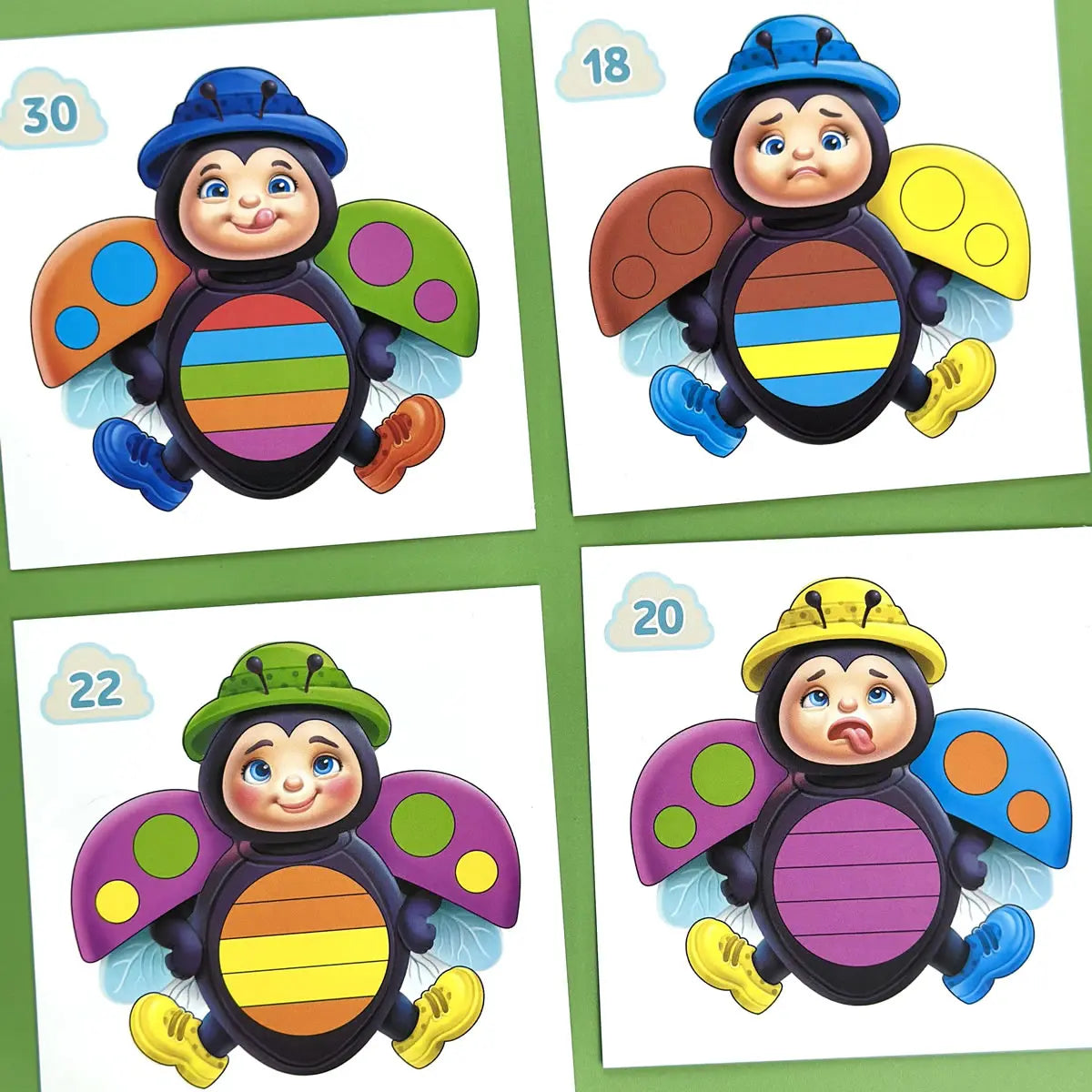 Пазл с карточками "Солнышко, эмоции и цвета" 