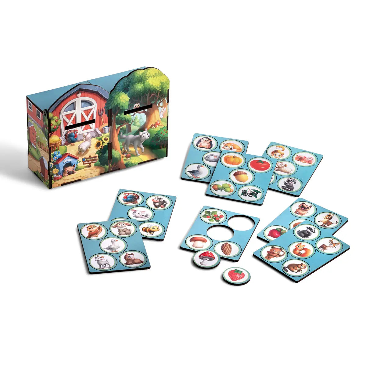 Puidust sorteermismäng "Mets- ja koduloomad“