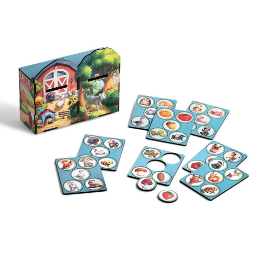 Puidust sorteermismäng "Mets- ja koduloomad“