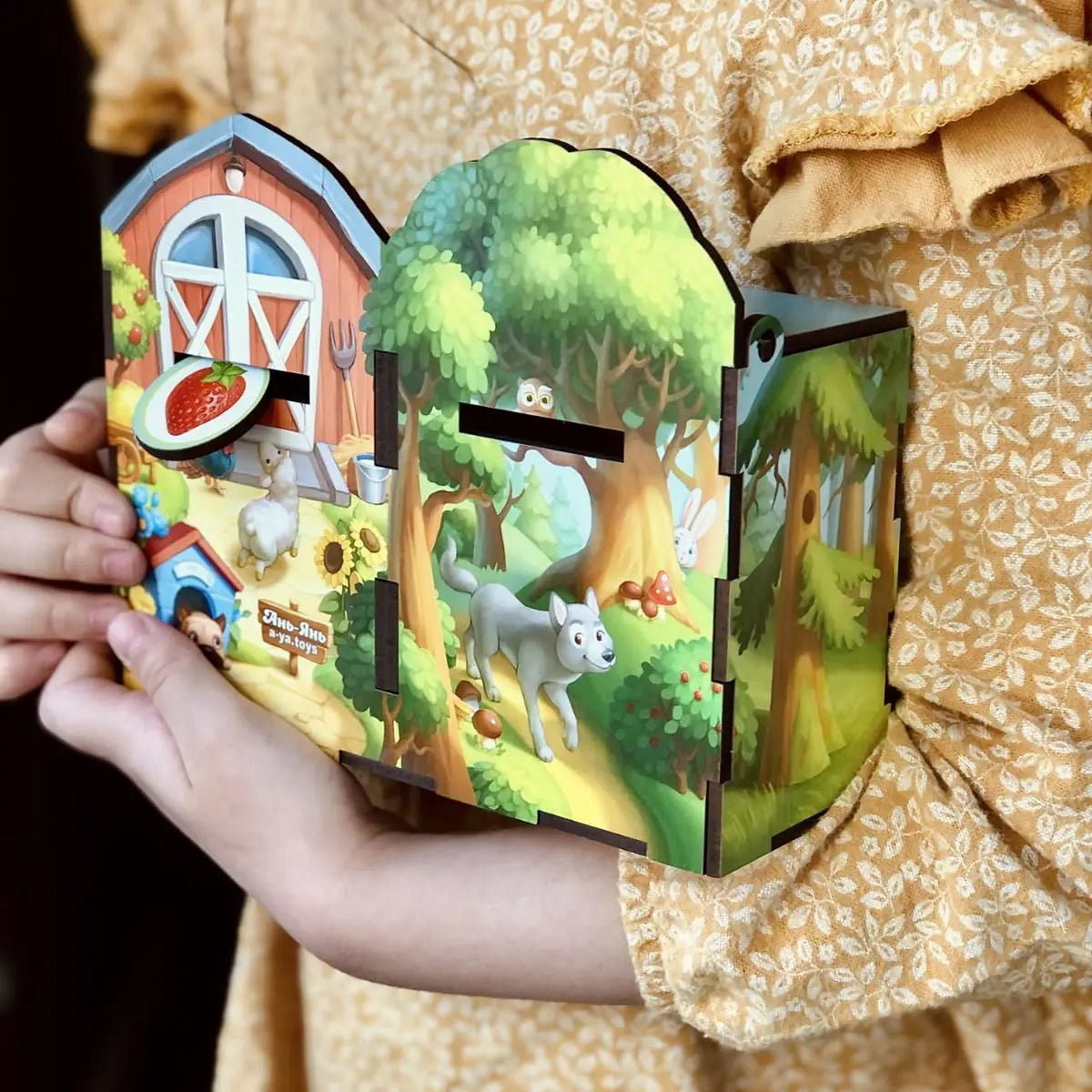 Puidust sorteermismäng "Mets- ja koduloomad“