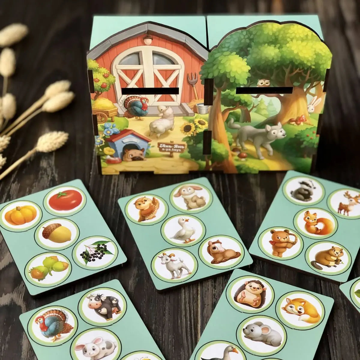 Puidust sorteermismäng "Mets- ja koduloomad“