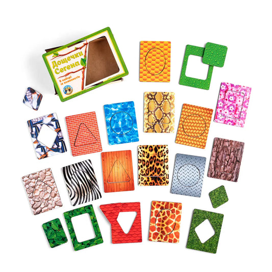 Loogiline õppemäng - Värvilised kujundid "Tekstuurid"