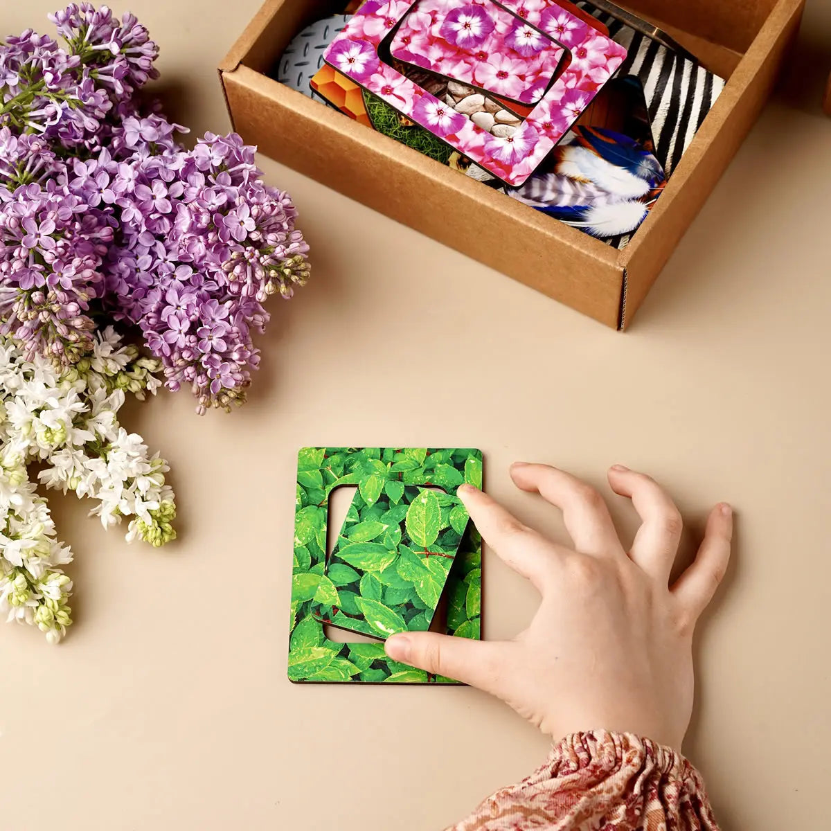 Loogiline õppemäng - Värvilised kujundid "Tekstuurid"