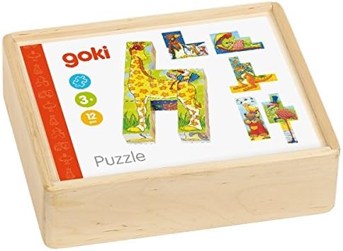 Goki Puidust Pusle Klotsid - "Lõbusad loomad" 6 pilti