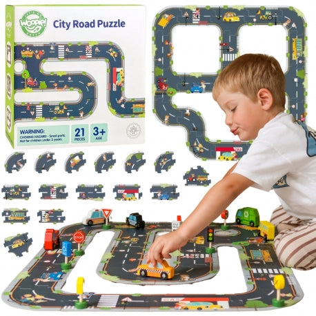 Pusle "Linnatee” lastele - Autod, Teed ja Liiklusmärgid