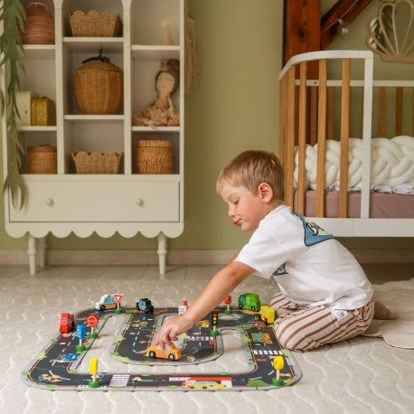 Pusle "Linnatee” lastele - Autod, Teed ja Liiklusmärgid