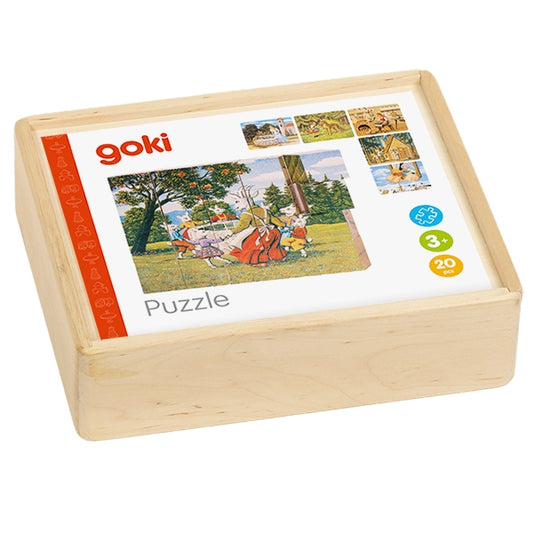 Goki Puidust Klotsid - Pusle "Muinasjutt" 6 pilti