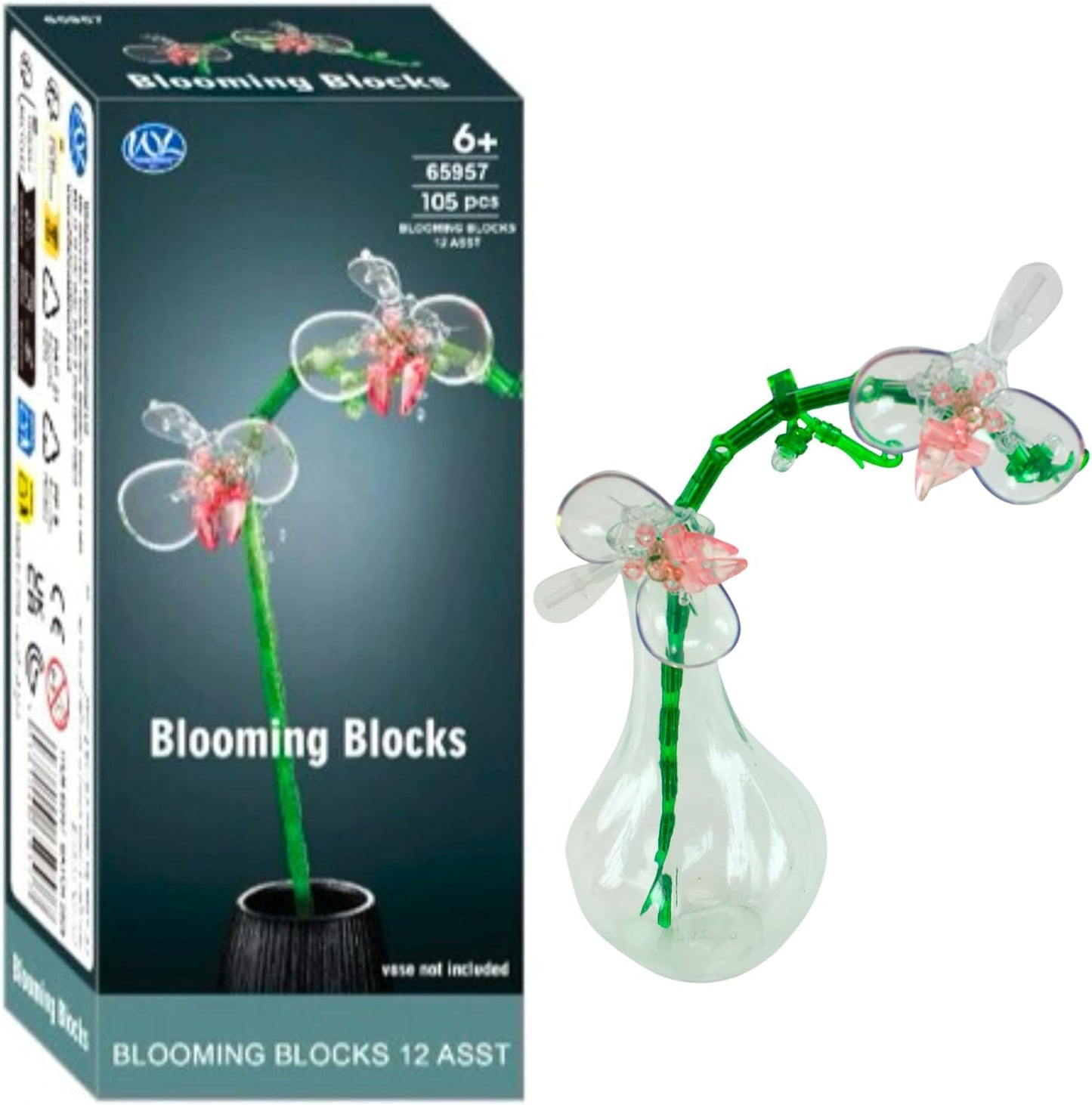 Lillede ehitusmäng lastele - 105 tk