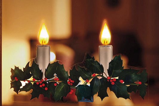 LED Aknakleebis – Advent Küünlad Jõulud