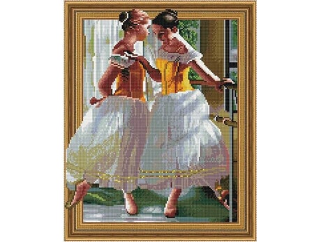 5D Алмазная мозаика - Две балерины 40x50