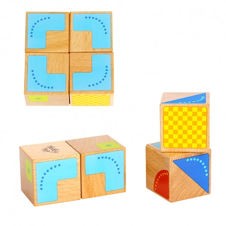 Puidust pusle kuubikud + 36 ĂŒlesanded