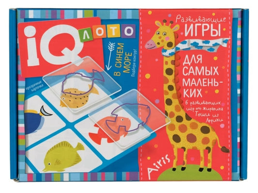 Развивающая игра IQ Loto "Фигуры морских животных" 3 + на русском языке
