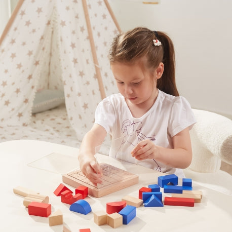 Puidust Montessori 3D Plokid