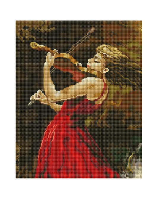 Алмазная мозаика - Девочка со скрипкой 40x50