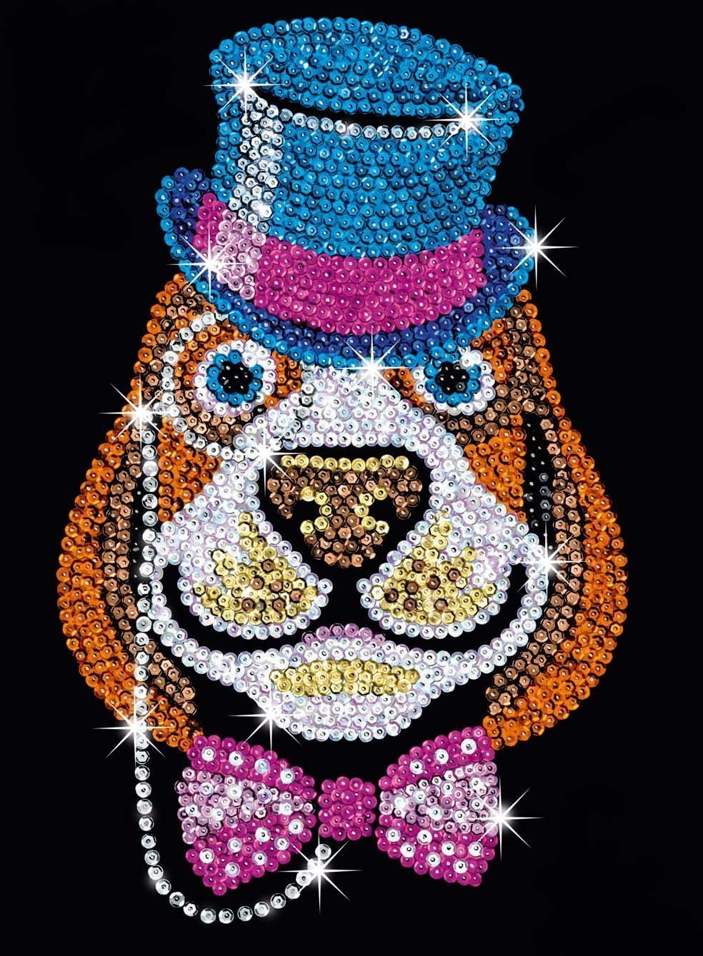 Мозаика из пайеток - Собачка Берти